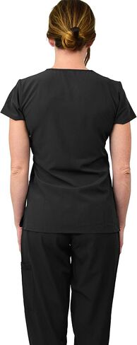 Green Town Scrubs for Women Scrub Set - Jogger Pant and V-Neck Top, 6 Pockets, Easy Care Uniforms-Caribbean-X-Large Tall in Saudi Arabia
