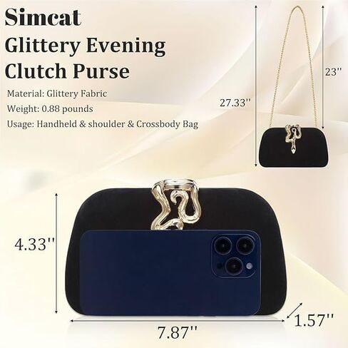 Simcat Glitter Clutch Purses for Women Elegant Evening Bag for Parties, Weddings and Formal Events in Saudi Arabia