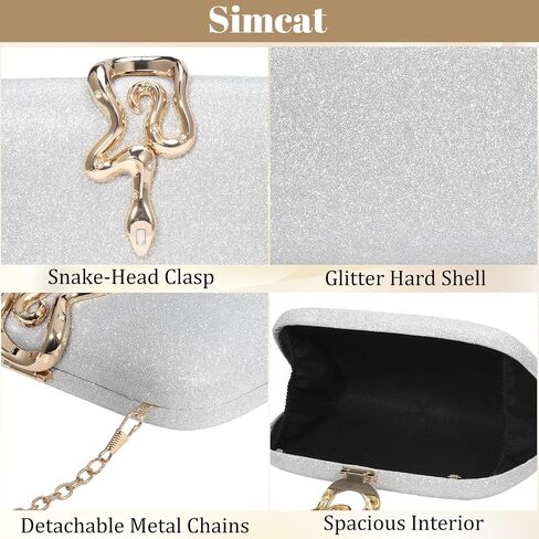 Simcat Glitter Clutch Purses for Women Elegant Evening Bag for Parties, Weddings and Formal Events in Saudi Arabia