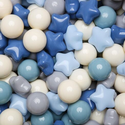 TRENDPLAY Star Ball Pit Balls for Toddlers -50 100 200 Count Star Balls Different Shapes, Non-Toxic Plastic Balls for Safe Play, Boys Girls Festival Party Decoration in Kuwait