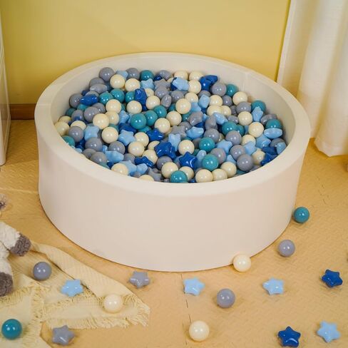 TRENDPLAY Star Ball Pit Balls for Toddlers -50 100 200 Count Star Balls Different Shapes, Non-Toxic Plastic Balls for Safe Play, Boys Girls Festival Party Decoration in Kuwait