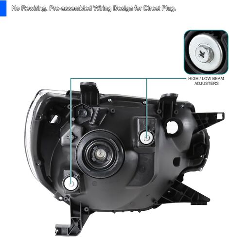 SPEC-D TUNING Smoke Lens Tinted Headlights Compatible with 2012-2015 Toyota Tacoma L+R Pair Head Light Lamp Assembly in Saudi Arabia