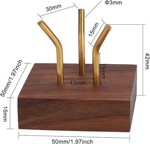 FINGERINSPIRE Wooden Base Decorative Display Pedestals with Metal Arm Display Stand Easel Wood Small Holders for Glass Sphere for Crystal Ball, Mineral Rocks, Photos Display in Saudi Arabia