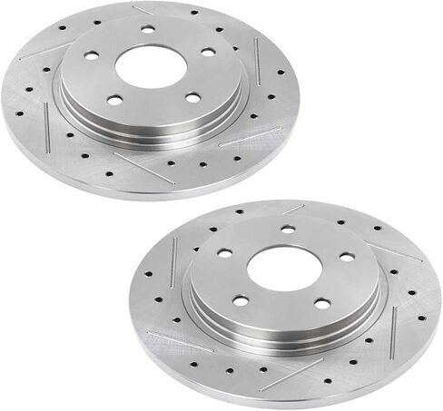 AutoShack Rear Brake Rotors | Replacement For 2008-2016 Dodge Grand Caravan 2009-2013 Journey 2008-2016 Chrysler Town & Country 2009-2014 VW Routan 2012-2015 Ram C/V 3.6L V6 AWD FWD | 2-PC Set in Saudi Arabia