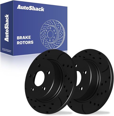 AutoShack Rear Brake Rotors | Replacement For 2012-2018 Ford Focus 1.0L 2.0L FWD | 2-PC Set in Saudi Arabia