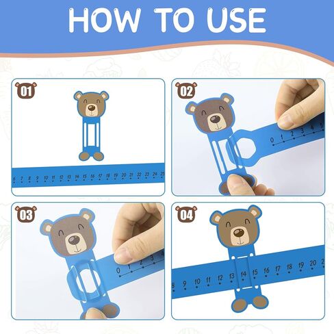 24 قطعة خط أرقام منزلق وتعلم مقاس 16.5 × 1.5 بوصة خط أرقام PVC للطلاب، من 0 إلى 30 خط أرقام رياضيات، أعداد صحيحة إيجابية للحيوانات، خطوط أرقام، مواد تعليمية للأطفال للمدرسة (ألوان زاهية) in Kuwait