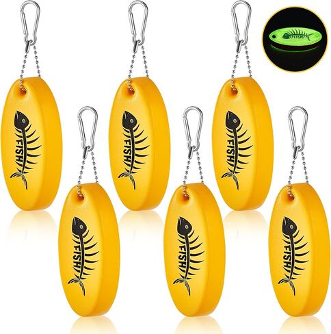 Yaomiao Floating Keychain Oval Shaped Foam Floating Key Ring Glow in The Dark for Golf Boating Fishing Outdoor in Kuwait