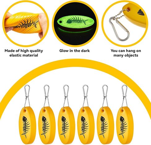 Yaomiao Floating Keychain Oval Shaped Foam Floating Key Ring Glow in The Dark for Golf Boating Fishing Outdoor in Kuwait