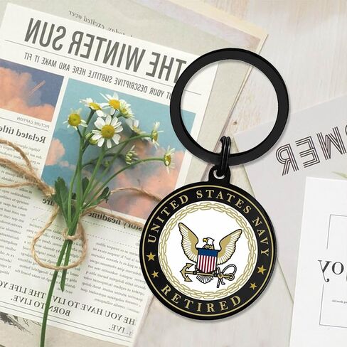 Viayen Navy Retirement Gifts for Men Women, Thoughtful Military Retirement Gifts for Men Navy Keychain in Saudi Arabia
