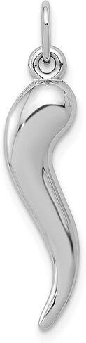14k White Gold Italian Horn Charm in Saudi Arabia