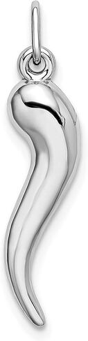 14k White Gold Italian Horn Charm in Saudi Arabia
