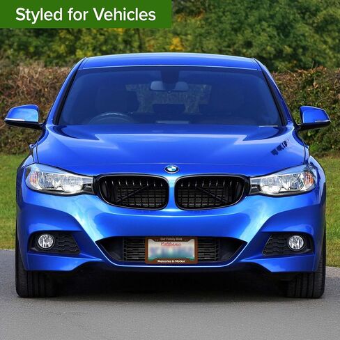 Custom License Plate Frames, Personalized Text License Plate Holders Metal for Front Car Colors Tag, 6.5 x 12.5 Inch, Weather Resistant, Made in USA My Sign Center in Kuwait