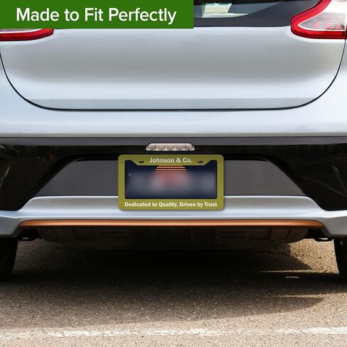 Custom License Plate Frames, Personalized Text License Plate Holders Metal for Front Car Colors Tag, 6.5 x 12.5 Inch, Weather Resistant, Made in USA My Sign Center in Kuwait
