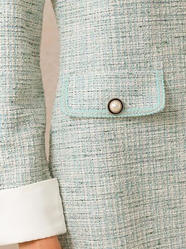 Women's Tweed Dress Formal Work Long Sleeve Sheath Dresses in Kuwait