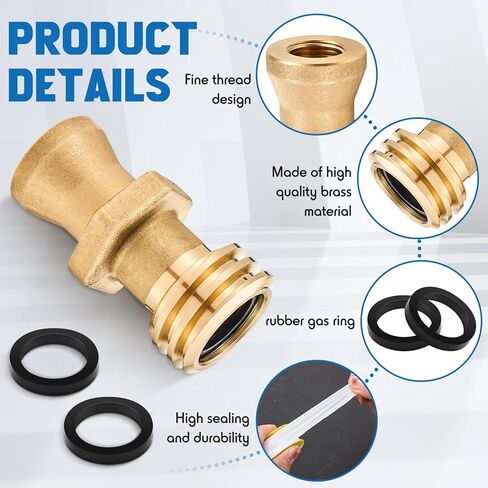 Blulu 2 Set Male Forklift Propane Tank Adapter Thread Valve Forklift Propane Tank Connector Connection Fitting Adapter Replacement with 4 Pcs Rubber O Rings for 7141m in Saudi Arabia