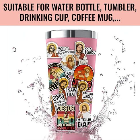 TODOLIA (10Pcs-3in) Funny Jesus Meme Sticker Pack, Christian Humor Sticker, Catholic Christian Gift, Church Bible Verse Religious Decoration for Laptop Tablet Water Bottle Helmet Car Truck Vehicle in Saudi Arabia