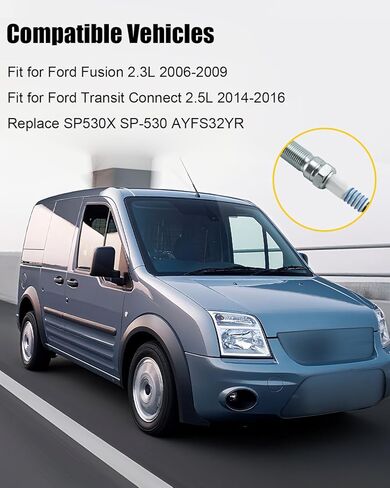 Iridium Spark Plugs Fit for Ford C-MAX Fusion Escape Mazda Replace SP530X SP-530 AYFS32YR, 4 Pcs in Saudi Arabia