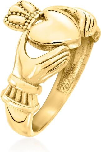 Ross-Simons 18kt Gold Over Sterling Claddagh Ring in Saudi Arabia