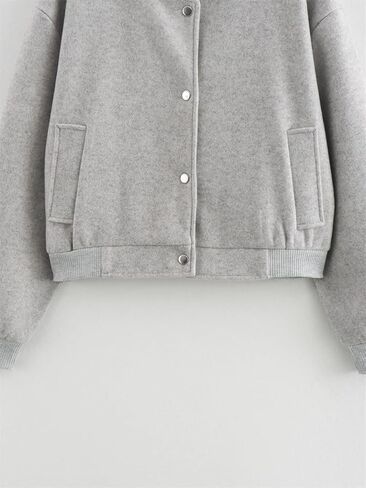 Women's Tweed Jacket O-Neck Single-Breasted Soft Loose Casual Street Solid Color Jacket in Saudi Arabia
