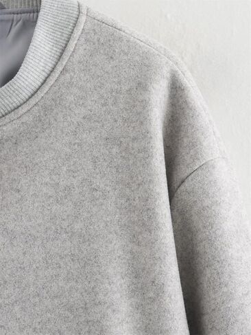 Women's Tweed Jacket O-Neck Single-Breasted Soft Loose Casual Street Solid Color Jacket in Saudi Arabia
