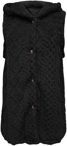 Womens Fleece Vest 2025 Solid Warm Button Sherpa Vests Long Lightweight Casual Comfy Sleeveless Fuzzy Jackets in Saudi Arabia