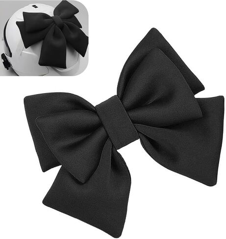 1 PC Motorcycle Helmet Self Adhesive Bow Decoration, 7.87" x 10.24" Oversized Bow Ties Accessory, Universal Cute Helmet Bow Decoration for Motorcycle Electric Vehicle and More (Black) in Saudi Arabia