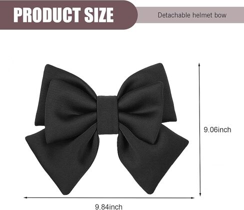 1 PC Motorcycle Helmet Self Adhesive Bow Decoration, 7.87" x 10.24" Oversized Bow Ties Accessory, Universal Cute Helmet Bow Decoration for Motorcycle Electric Vehicle and More (Black) in Saudi Arabia