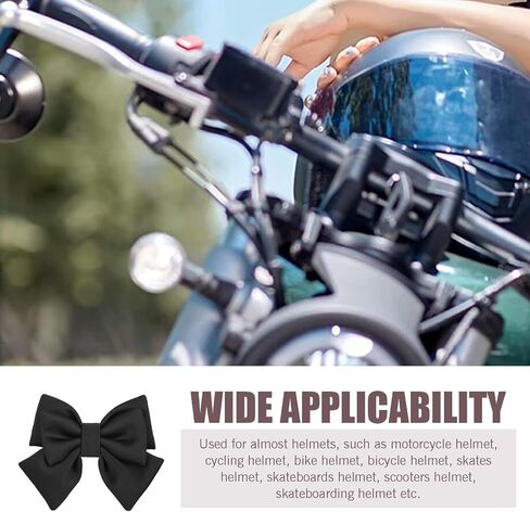 1 PC Motorcycle Helmet Self Adhesive Bow Decoration, 7.87" x 10.24" Oversized Bow Ties Accessory, Universal Cute Helmet Bow Decoration for Motorcycle Electric Vehicle and More (Black) in Saudi Arabia