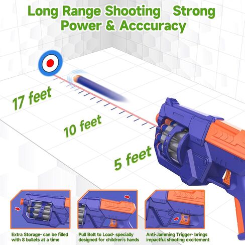 Kids Shooting Target for Nerf Gun Party - Shooting Game Practice Moving Rotating Aim Challenge, Outdoor Indoor Large Windmill Target for Blasters Dart Ball Bullets Accessories Toys for Boys in Saudi Arabia