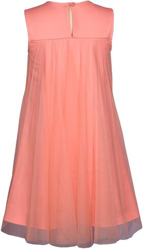 Bonnie Jean Girls Size 7-16 Bow Front Mesh Overlay Shift Dress in Kuwait