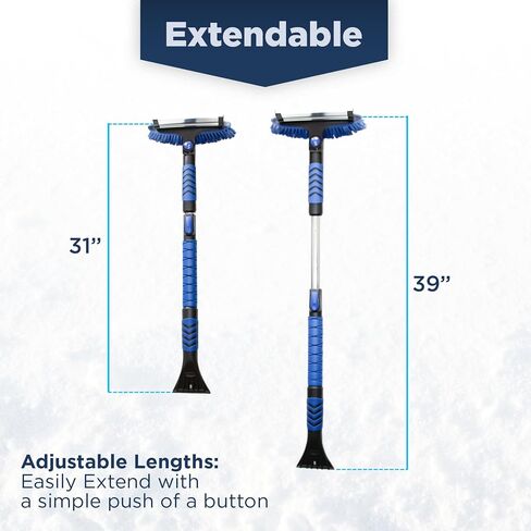 SNOWDRIFT 39" Ice Scrapers for Car Windshield | Snow Brush for Car | Extendable Car Snow Brush and Detachable Ice Scraper | Snow Remover for Cars, SUVs, & Trucks | 180 Degree Rotating Winter Brush in Saudi Arabia