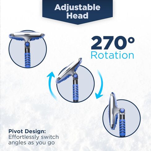 SNOWDRIFT 39" Ice Scrapers for Car Windshield | Snow Brush for Car | Extendable Car Snow Brush and Detachable Ice Scraper | Snow Remover for Cars, SUVs, & Trucks | 180 Degree Rotating Winter Brush in Saudi Arabia