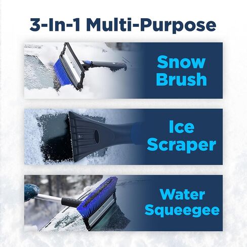 SNOWDRIFT 39" Ice Scrapers for Car Windshield | Snow Brush for Car | Extendable Car Snow Brush and Detachable Ice Scraper | Snow Remover for Cars, SUVs, & Trucks | 180 Degree Rotating Winter Brush in Saudi Arabia