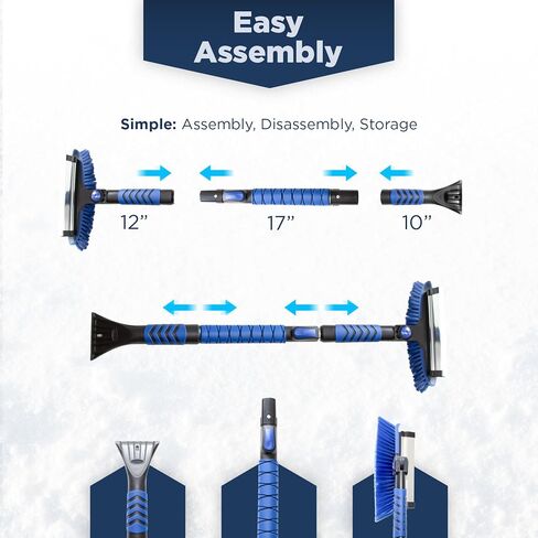 SNOWDRIFT 39" Ice Scrapers for Car Windshield | Snow Brush for Car | Extendable Car Snow Brush and Detachable Ice Scraper | Snow Remover for Cars, SUVs, & Trucks | 180 Degree Rotating Winter Brush in Saudi Arabia