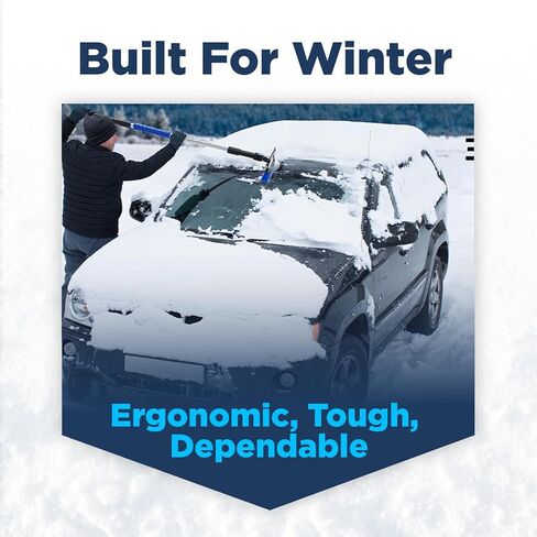 SNOWDRIFT 39" Ice Scrapers for Car Windshield | Snow Brush for Car | Extendable Car Snow Brush and Detachable Ice Scraper | Snow Remover for Cars, SUVs, & Trucks | 180 Degree Rotating Winter Brush in Saudi Arabia