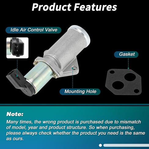صمام التحكم في الهواء الخامل لفورد اكسبلورر 1991-1994 صمام التحكم في الهواء الخامل لحقن الوقود IAC مع حشية لفورد رينجر 1990-1995 رقم E7TZ9F715A/E9TZ9F715BA in Kuwait
