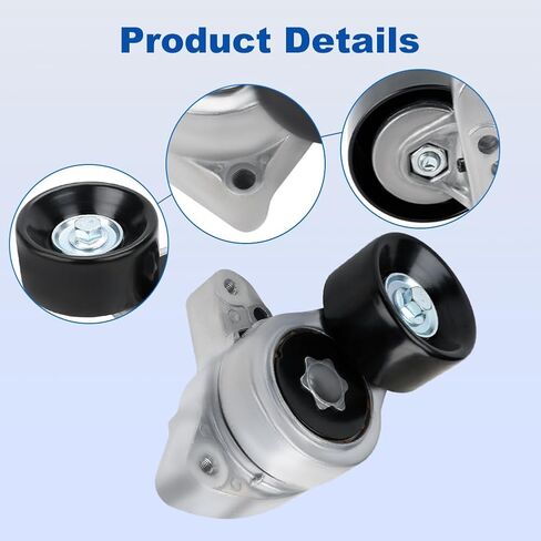 Drive Belt Tensioner Kit with Pulley Compatible with TSX 2004-2008, Honda CR-V 2002-2012, Accord 2003-2007 2.4L 3.0L L4 Replacement for 31170-RAA-A01 90K-38278A 38278 31170PNA003 in Saudi Arabia