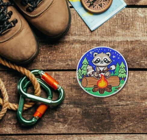 PatchClub Camping Patch Campfire Fire Mountain Adventure Outdoors, 3 inches - Colorful Embroidered Cool Iron On/Sew On Patches (Campfire) in Kuwait