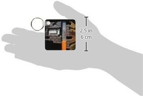 3dRose The Elevator تسجيل في مرآب للسيارات تم صنعه بأنسجة وطبقات مختلفة - سلاسل المفاتيح، 2.25 × 2.25 بوصة، مجموعة من 2 (kc_48335_1) in Saudi Arabia