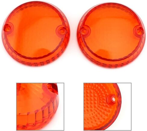 FSFY Turn Signal Light Lens Cover Amber Indicator Covers Replacement Bezels 2 Pcs for Kawasaki Vulcan 1500 Classic Mean Streak 1600 750 800 900 Amber in Saudi Arabia