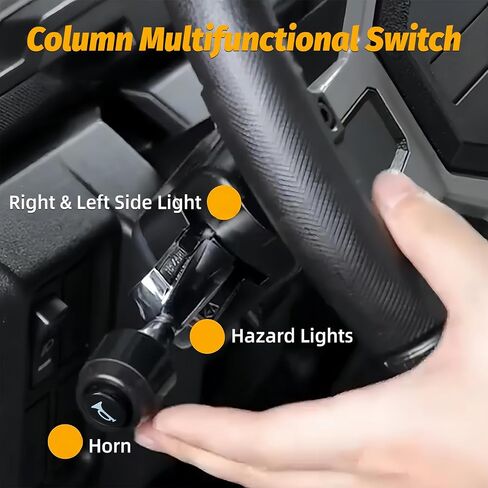 UTV Turn Signal Kit with Column Turn Switch, 12V Horn with Button, Street Legal with Hazard, Amber LED Blinker Kit Compatible with Polaris, Kawasaki, Can-Am, Pioneer, Talon, Arctic Cat, CFMOTO in Saudi Arabia