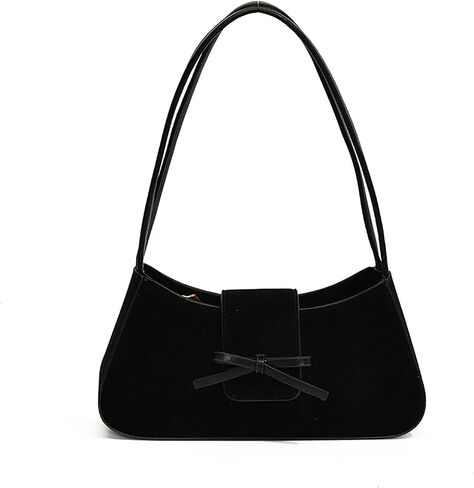 Small Shoulder Bags for Women Suede Handbag Cute Bow Purse Y2K Suede Hobo Handbag Clutch Underarm Purse in Saudi Arabia