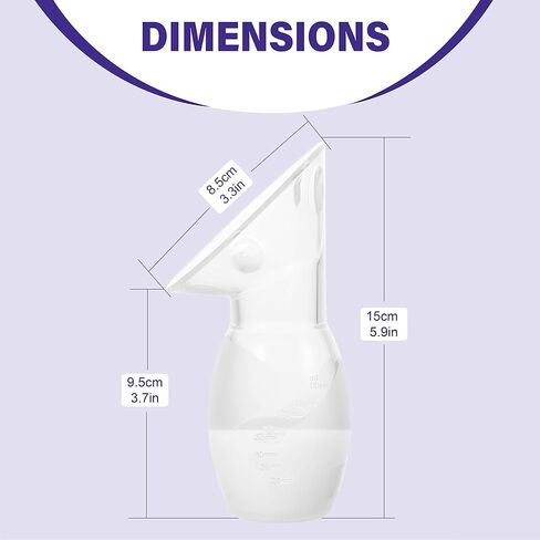 مضخة الثدي اليدوية أمبليم | جامع سيليكون من الدرجة الغذائية من الجيل الثاني للأمهات المرضعات مع 4 سدادات حليب | يجب أن تمتلك أساسيات التسجيل لحديثي الولادة والرضع والأطفال | 4 أونصة (أزرق + وردي) in Kuwait