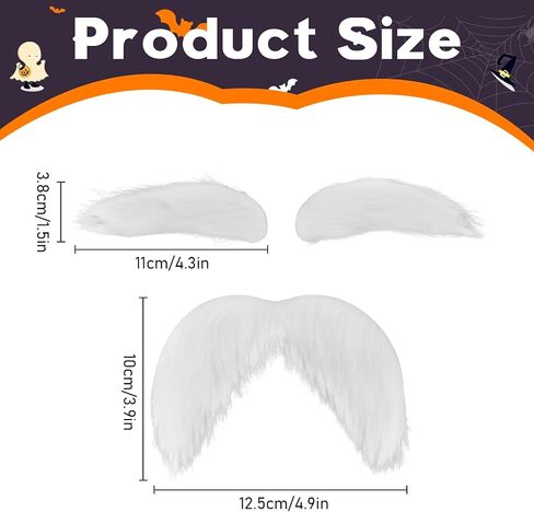 AXEN Fake Mustache and Eyebrows, Self Adhesive Fake Beard Mustaches Bushy Eyebrows, Funny Cosplay Costume Accessories in Saudi Arabia