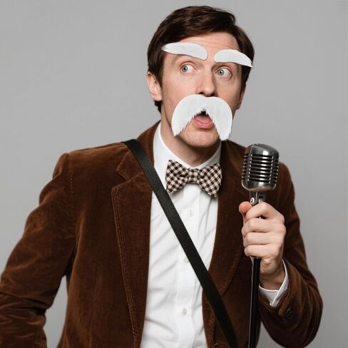 AXEN Fake Mustache and Eyebrows, Self Adhesive Fake Beard Mustaches Bushy Eyebrows, Funny Cosplay Costume Accessories in Saudi Arabia