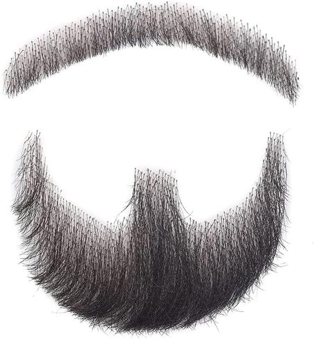 Fake Beard Human Hair Fake Mustache Beard Fake Goatee Costume Beard Fake Facial Hair (Black Goatee) in Saudi Arabia