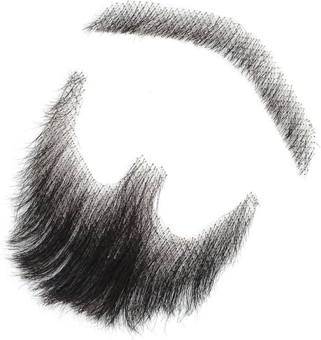 Fake Beard Human Hair Fake Mustache Beard Fake Goatee Costume Beard Fake Facial Hair (Black Goatee) in Saudi Arabia