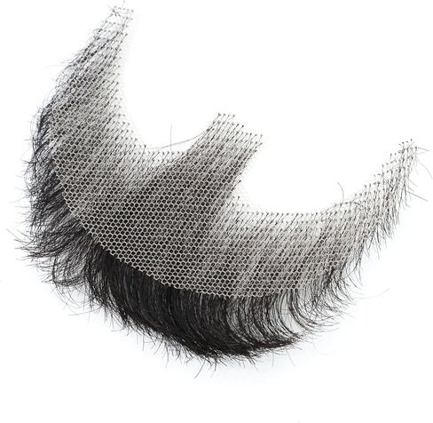 Fake Beard Human Hair Fake Mustache Beard Fake Goatee Costume Beard Fake Facial Hair (Black Goatee) in Saudi Arabia