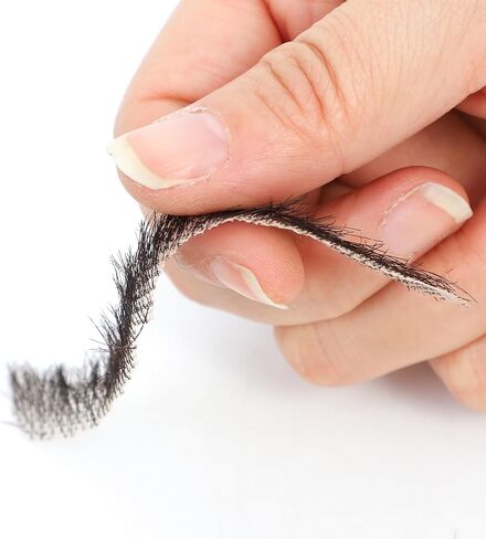 Fake Beard Human Hair Fake Mustache Beard Fake Goatee Costume Beard Fake Facial Hair (Black Goatee) in Saudi Arabia