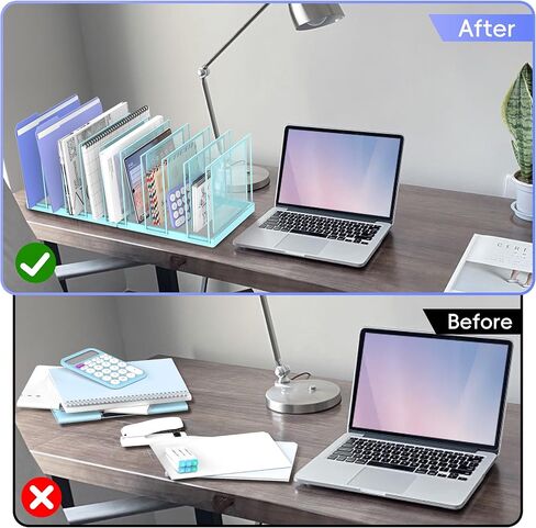 فارز ملفات سطح المكتب المائل، مجلد ملفات عمودي مكون من 5 أقسام، منظم فارز البريد لحاملي الملفات، منظم ملفات معدني، منظم مجلد ملفات سطح المكتب للفصول الدراسية المكتبية، أسود in Kuwait